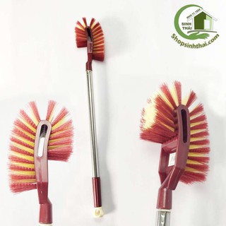 Bàn chải chà bồn cầu 2 đầu đa năng - chổi cọ toilet, cọ bồn cầu chùi rửa nhà tắm Thái Lan 63cm
