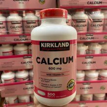 Date 5/2025 Viên Uống Bổ Sung Canxi Kirkland Calcium 600mg + D3 (màu hồng)- 500 Viên – Mỹ