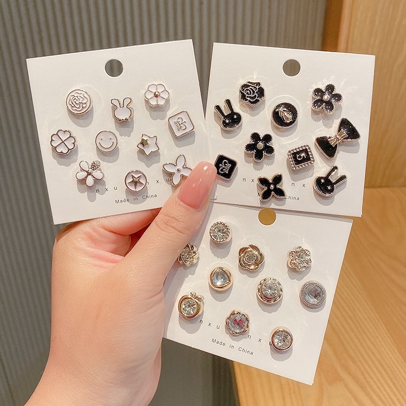 Set 2/30 Ghim Cài Áo Đính Ngọc Trai Giả Phong Cách Hàn Quốc