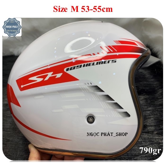 MŨ BẢO HIỂM che cả đầu và tai, có kính NAPOLI_[PHONG CÁCH PHƯỢT THỂ THAO]_SIZE M 53-55cm