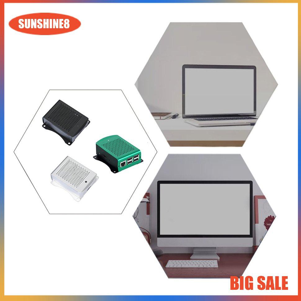 Hộp Nhôm Màu Bạc / Xanh Lá / Đen Kèm Quạt Tản Nhiệt Cho Raspberry Pi 3 Model B + Rpi 3