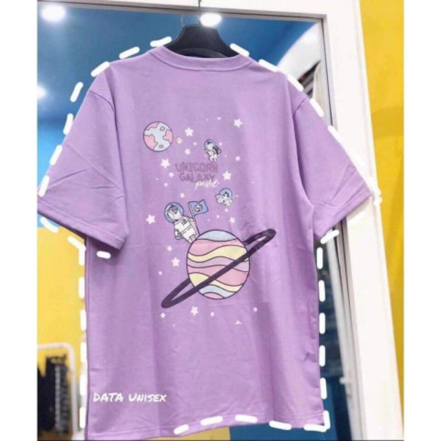 Áo thun tay lỡ unisex Unicorn Galaxy 3 MÀU