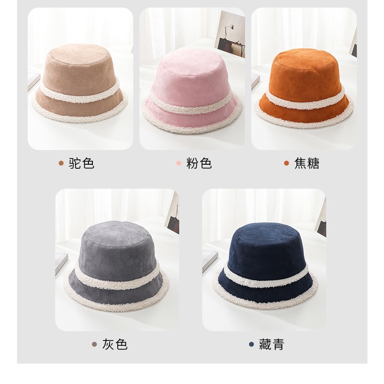 Nón Tai Bèo Phủ Lông Cừu Giữ Ấm Thời Trang Thu Đông Hàn Quốc Sành Điệu Dành Cho Nữ