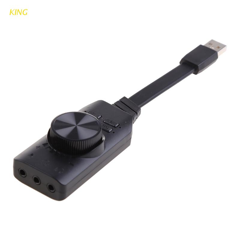 Đầu Chuyển Đổi Âm Thanh USB KING GS3 Virtual 7.1 3.5mm Chuyên Dụng Cho Máy Tính