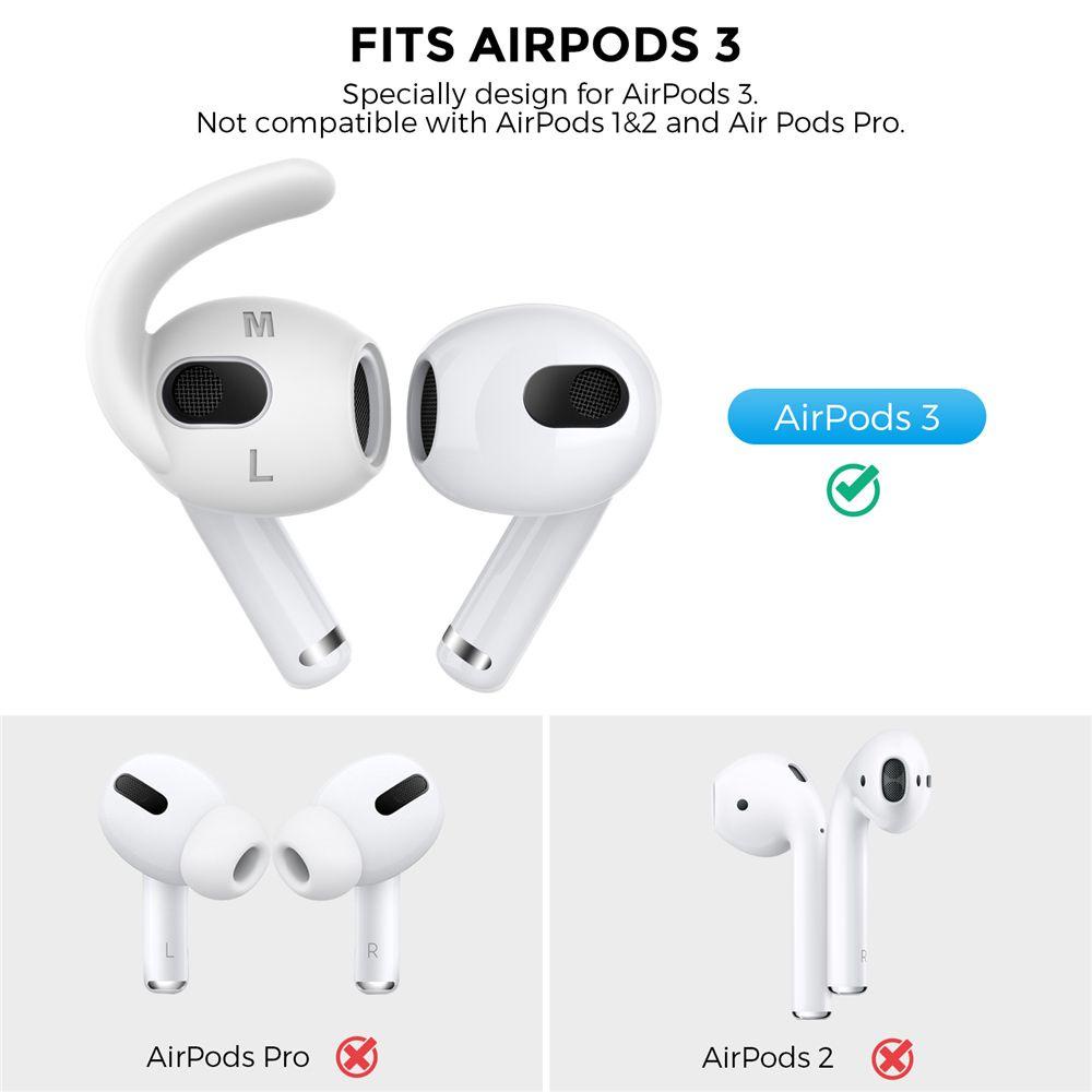 Set 3 Cặp Móc Tai Mềm Chống Trượt Hình Đôi Cánh Dành Cho Hộp Sạc Tai Nghe AirPods 3