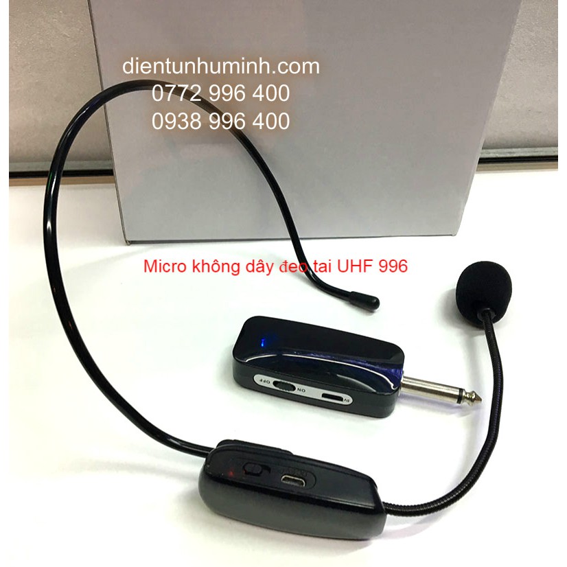Bộ Micro không dây đeo tai UHF 996