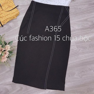 ( Chân váy bút chì công sở 2 kẻ vạt )
