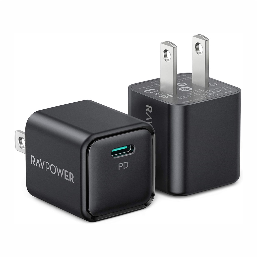 [ KHÔNG HỘP ] Củ sạc nhanh RAVpower PD 20W siêu nhỏ, hỗ trợ PD/PPS/QC cho điện thoại máy tính bảng(RP-PC150) - ACSTORE