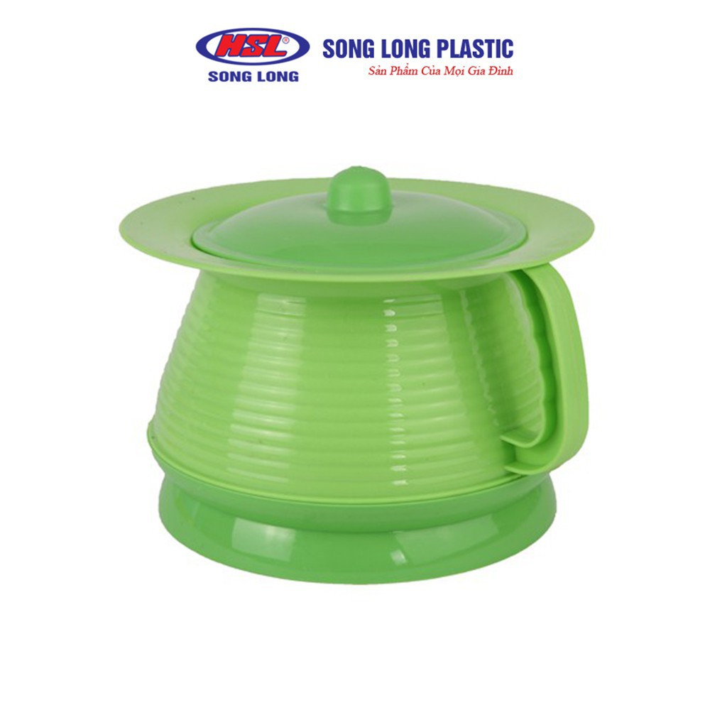 Bô vệ sinh trẻ em tròn có nắp đậy nhựa Song Long Plastic cao cấp - Shop giao màu ngẫu nhiên
