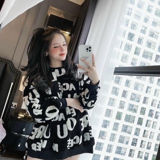 áo len chữ cổ tròn [quảng châu ]