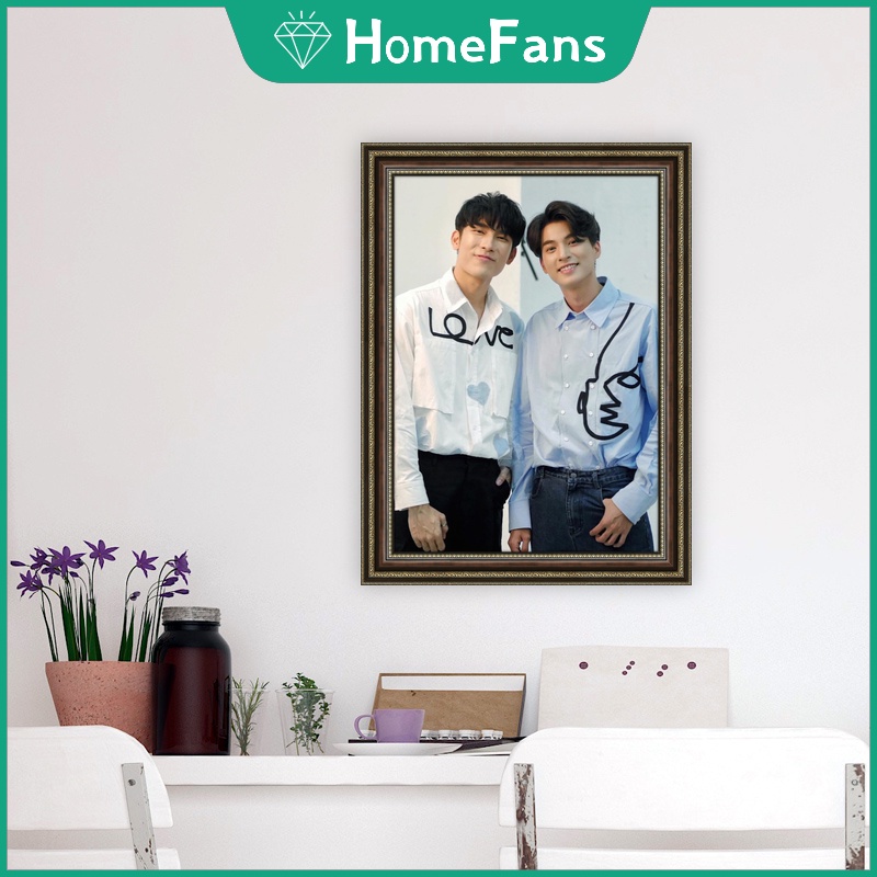 Bộ Tranh Đính Đá 5D Tự Làm 30x40cm/40x50cm Hình Thần Tượng Thái Lan Trang Trí Nhà Cửa