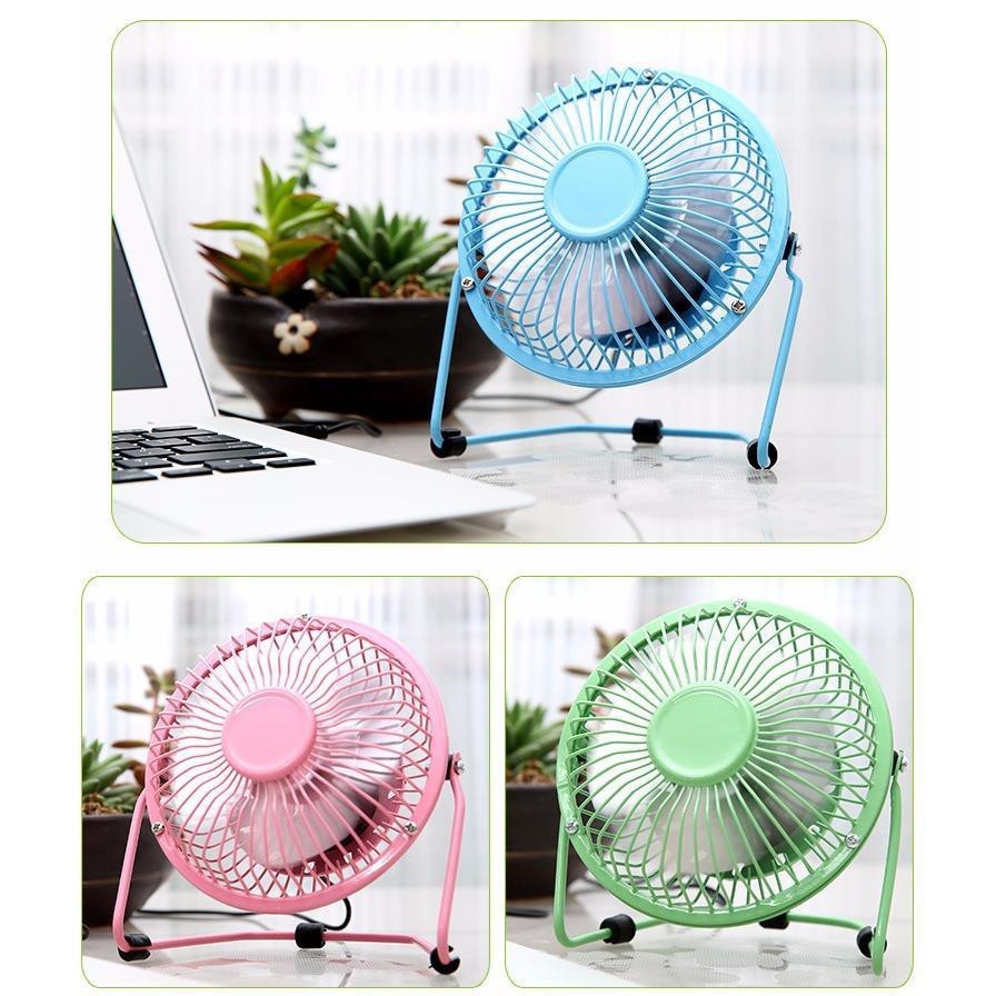 QUẠT USB LỒNG SẮT MINI FAN SIZE ĐẠI 20CM BỐN CÁNH QUẠT