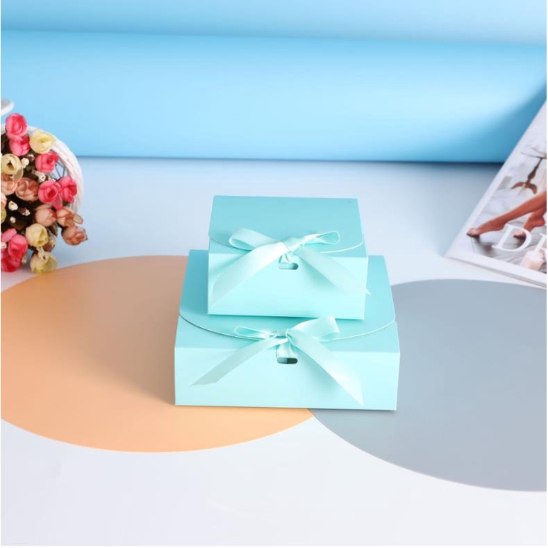 Hộp Đựng Quà Tặng 5 Màu Sắc Có Dây Ruy Băng Trang Trí Cho Tiệc Cưới/Sinh Nhật