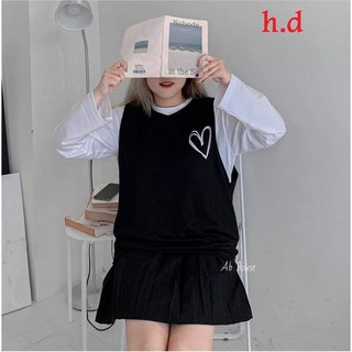Áo gile tim nổi HDA0121