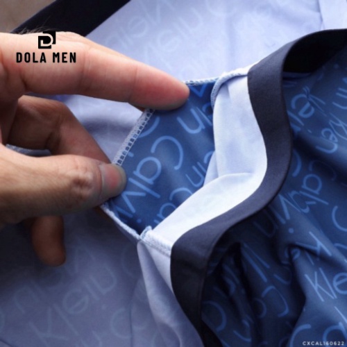Hộp Pack 3 Quần Lót Boxer Nam Cao Cấp Vải Lụa Mát Họa Tiết Ck Có Big Size Dolamen