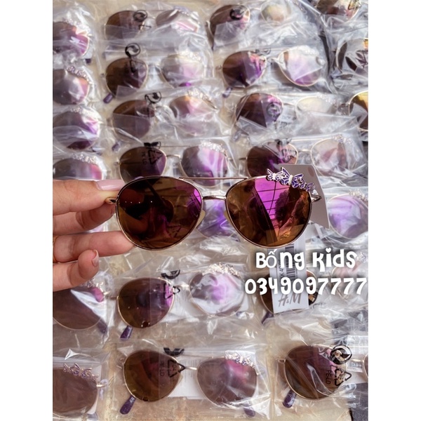Kính Chuồn Chuồn Bé Gái Tráng Gương Tím HaM(lỗi xước nhẹ không đáng kể)