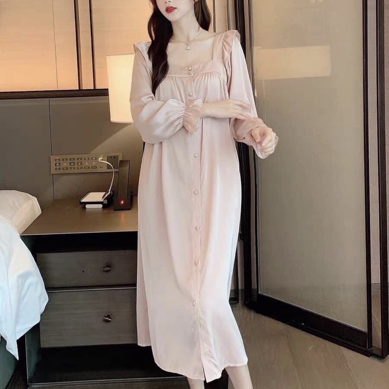 Đồ ngủ mềm mại, váy mặc nhà tiểu thư dài tay đủ size từ nhỏ đến bigsize