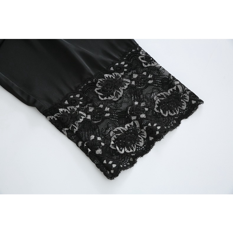 Bộ Đồ Ngủ Dài Tay Bằng Lụa Mát Thiết Kế Mới Thời Trang Mùa Xuân Dành Cho Nữ 2022