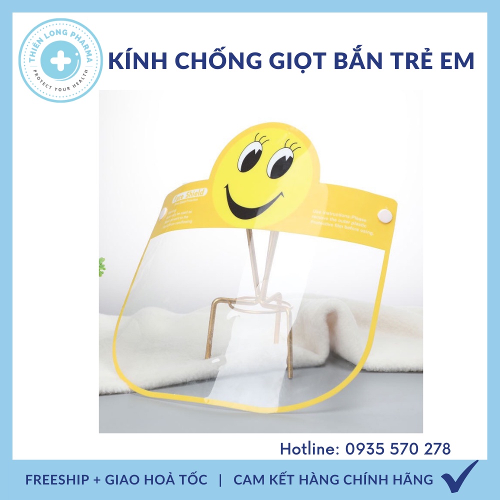 Kính chống giọt bắn trẻ em trong suốt, mặt nạ chống dịch cho bé/kid cao cấp, kính face shield chắn giọt bắn