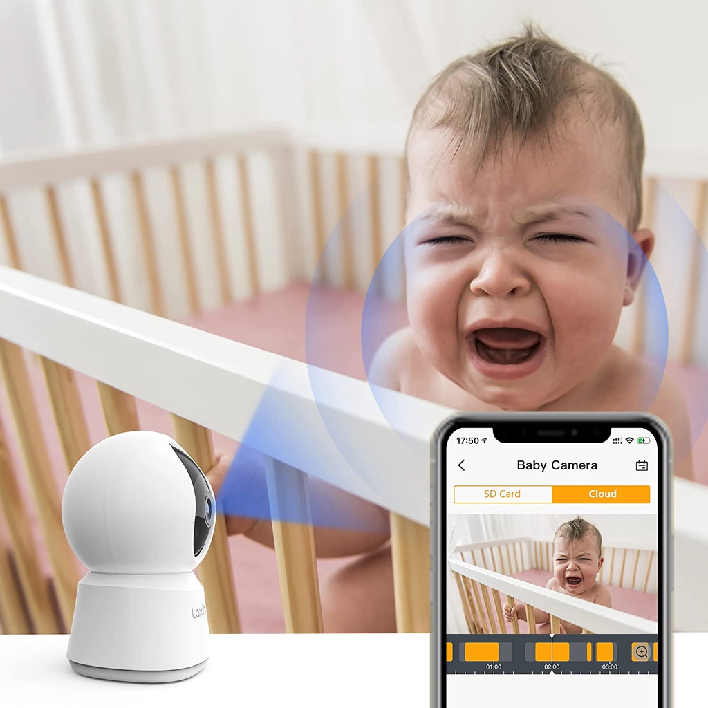 Camera giảm sát  Laxihub P2 1080P/ Laxihub P2T 2k - hỗ trợ tiếng Việt , bản quốc tế xoay , 355 °