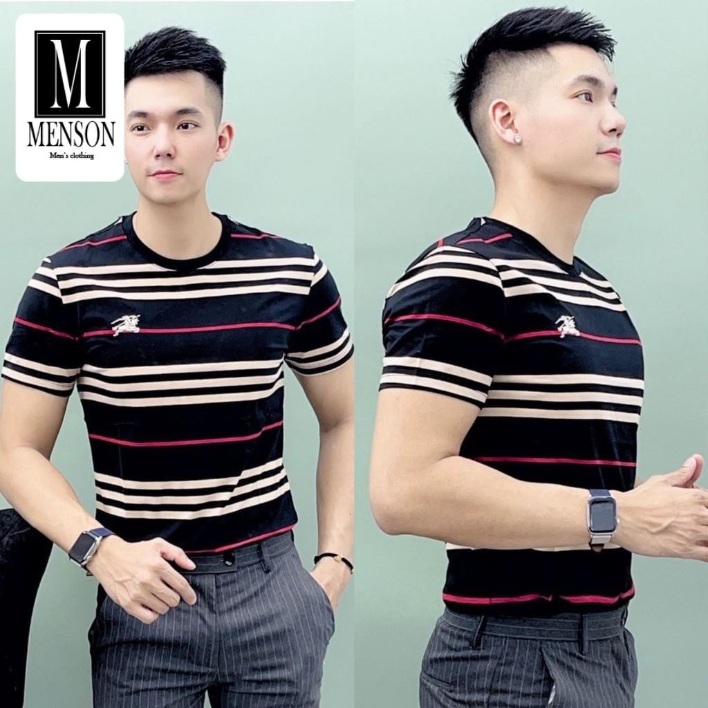 [Hàng Loại 1] Áo thun nam cao cấp cổ tròn kẻ ngang BBR 100% cotton mềm mịn, Áo phông nam chất mát mùa hè MR1406 | BigBuy360 - bigbuy360.vn