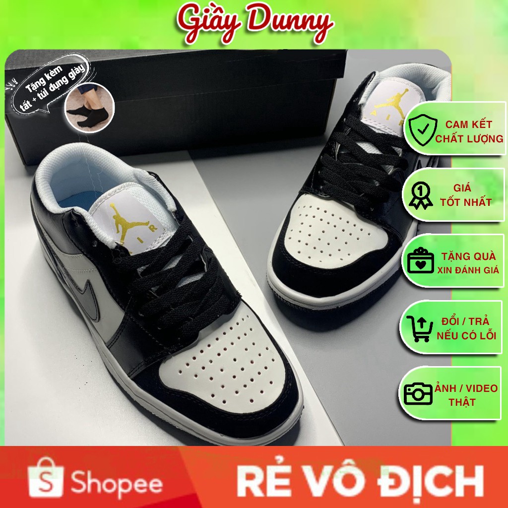 Giày Air Jordan low panda đen trắng cổ thấp nam nữ bản đẹp hot hit 2021