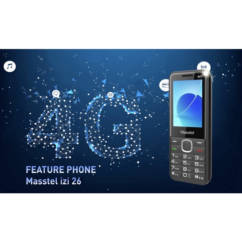 Điện thoại Masstel Izi 26 4G loa to, chữ to Pin siêu khỏe - bảo hành chính hãng 12 tháng