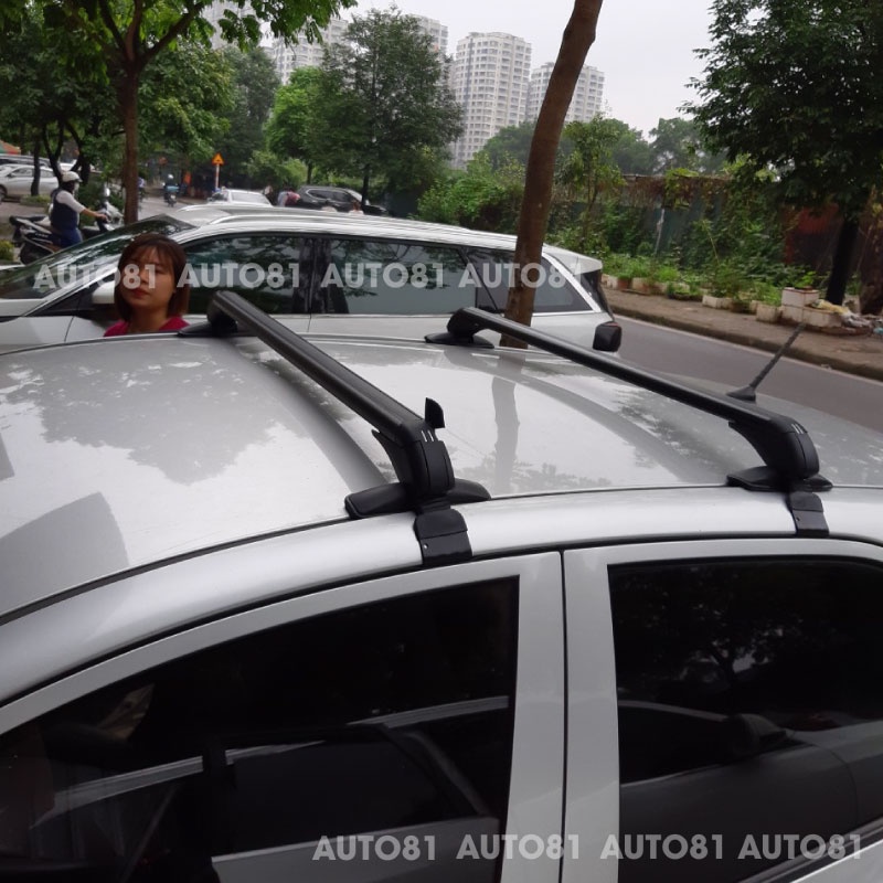 Thanh giá nóc xe ô tô, baga nóc ô tô bộ 2 thanh nóc ngang cho xe hơi không có thanh nóc dọc kiểu C