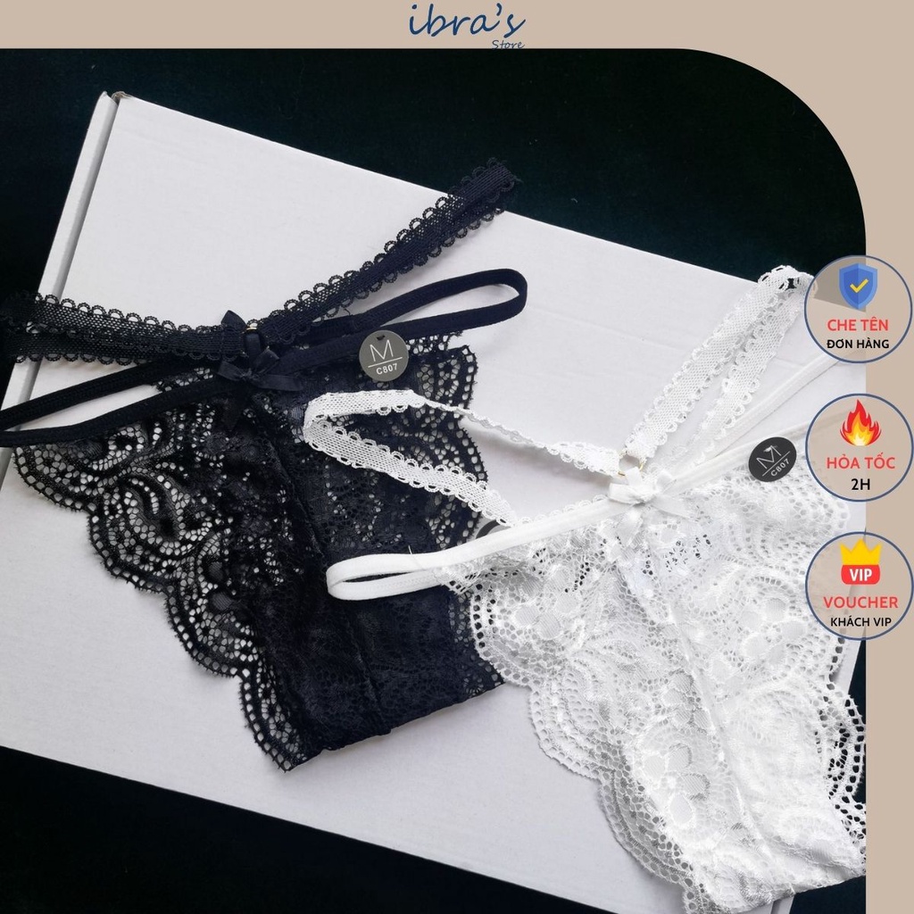 Quần Lọt Khe Nữ Sexy IBRA Quần Lót Ren cạp thấp Gợi Cảm Lưới Xuyên thấu thiết kế dây Hông Quyến Rũ IBRA'S STORE i114