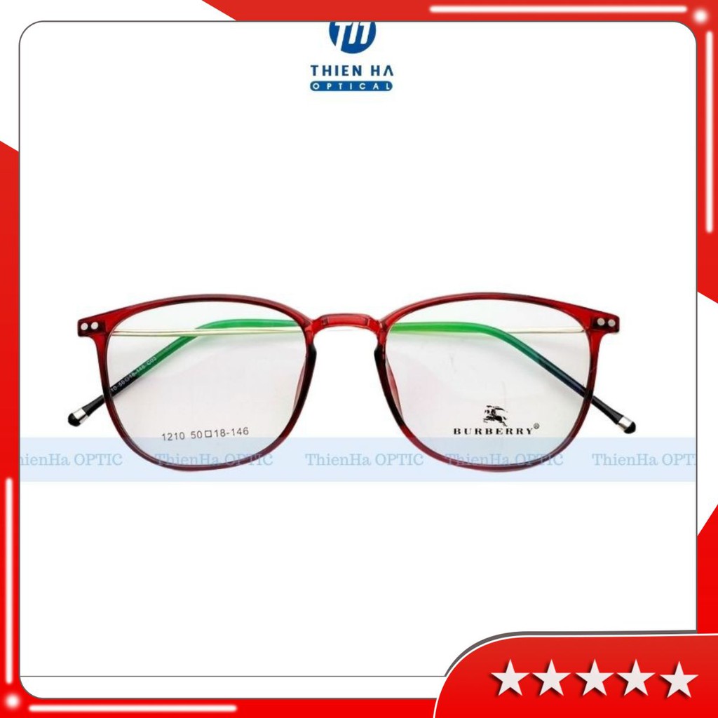 Gọng kính cận nhựa nữ, kính mắt cận nam nữ, mắt cận dáng hotrend TH1210, dáng oval nhiều màu siêu nhẹ