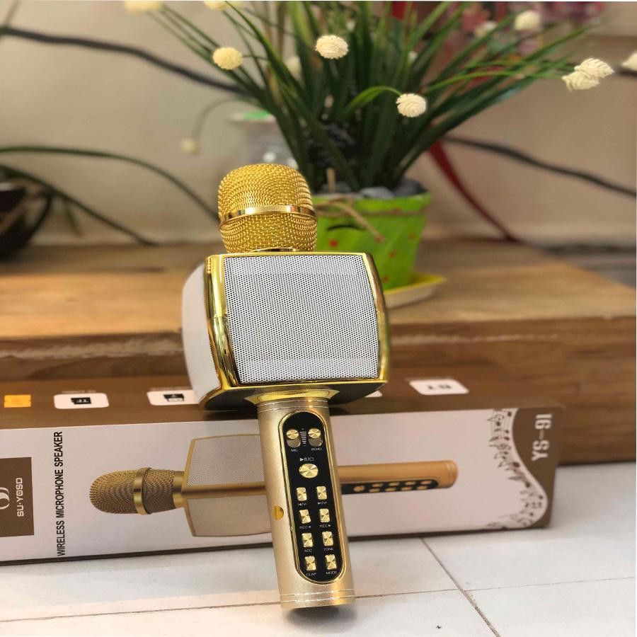 Micro Bluetooth Hát Karaoke Tích Hợp 🚚 FREE SHIP 🚚 Loa Bass Hay YS91, Cực Bắt Giọng, Âm Thanh Trong Lớn, Gắn Usb, Thẻ Tf