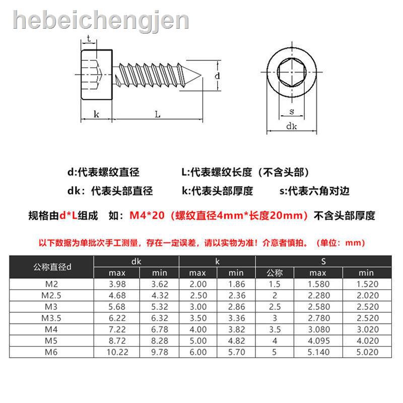 🔥🔥✷▲Ốc vít đầu lục giác bằng thép không gỉ 304 cho loa