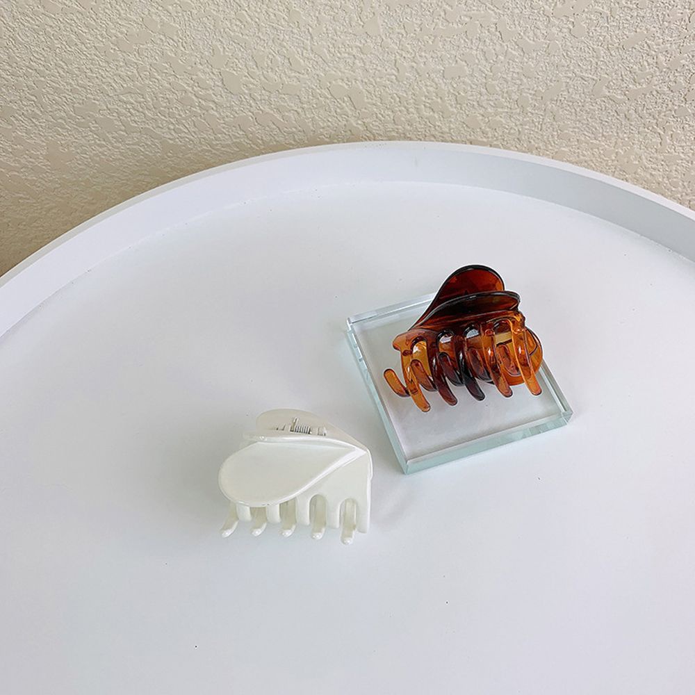 Kẹp tóc hỗ trợ rửa mặt Càng Cua Hai Lớp Trong Suốt Nhiều Màu Phong Cách Hàn Quốc Thanh Lịch Cho Nữ