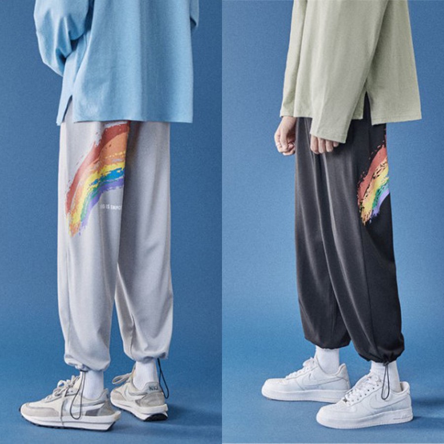 Quần Jogger unisex thể thao Cầu vồng phong cách Hàn Quốc siêu hot- SP7