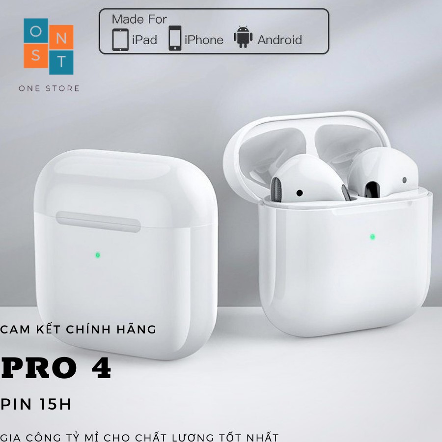 [ Hàng loại 1 ] Tai nghe bluetooth airpods pro mini 4 Hỗ trợ mic 2 tai Đổi tên - Định vị - Chống ồn chủ Động