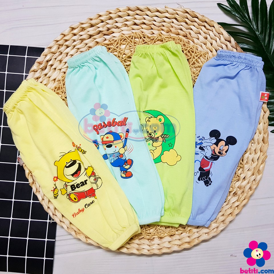 (COMBO 10) Quần Dài Cho Bé Từ Sơ Sinh Chất Cotton In Hình Họa Tiết