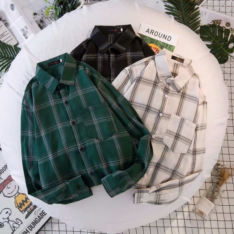 Áo sơ mi tay dài sọc ca rô thời trang cho bé trai 3 màu S-3XL | BigBuy360 - bigbuy360.vn