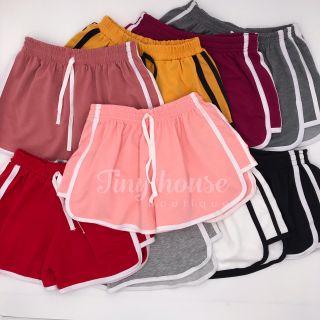 Quần sooc nữ thể thao sọc [SIÊU HOT] chất liệu da cá