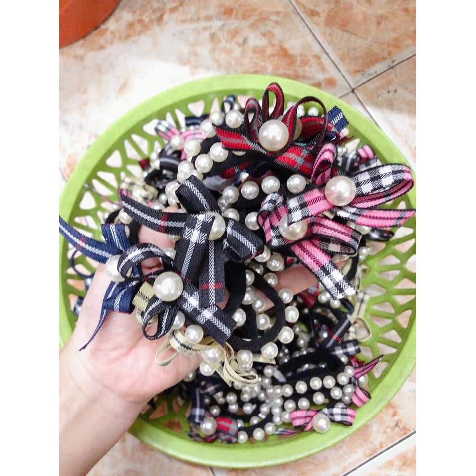 Bộ 5 dây buộc tóc mix 5 mẫu khác nhau cho nữ siêu cute