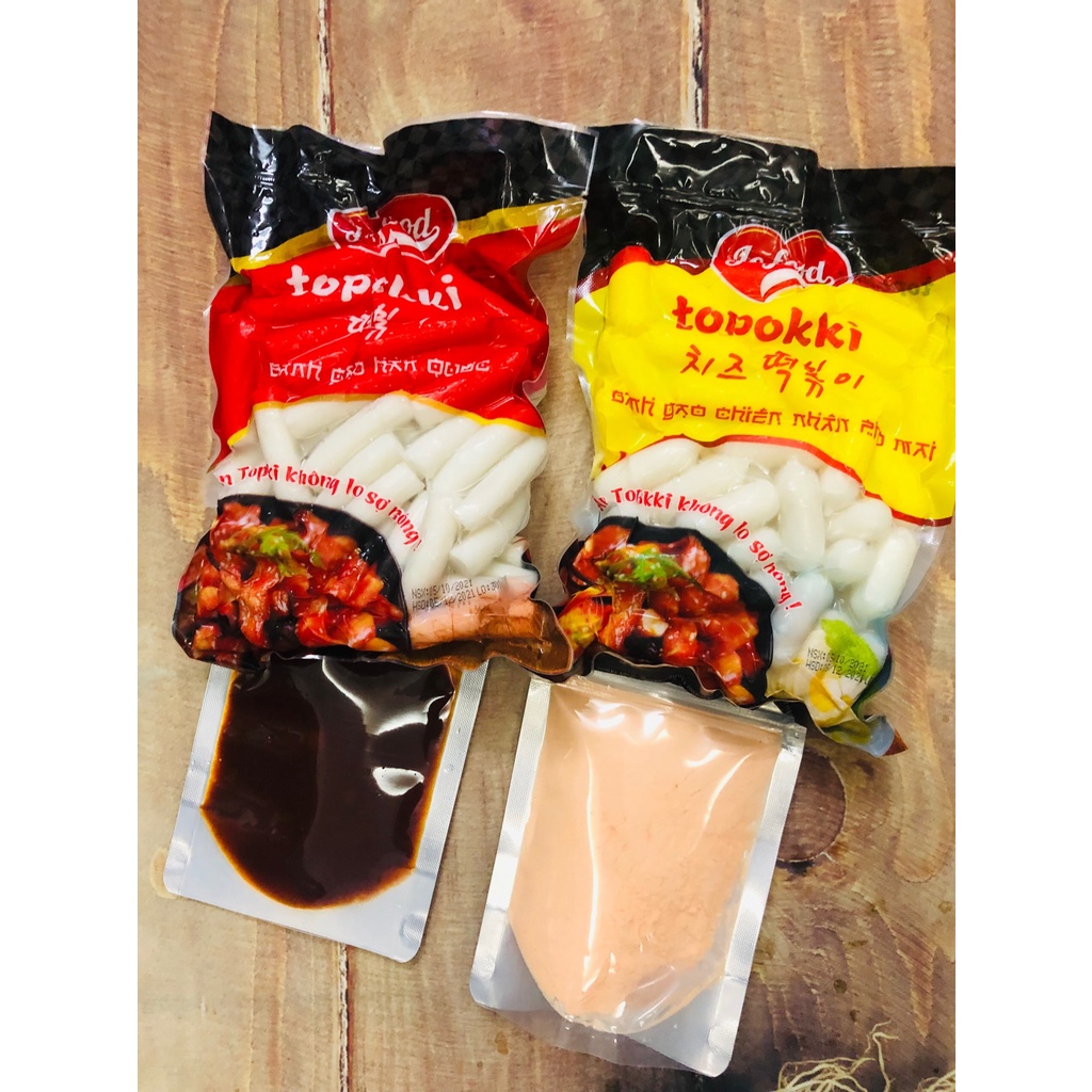 COMBO bánh gạo JO truyền thống, bánh nhân phô mai, sốt, bột phô mai
