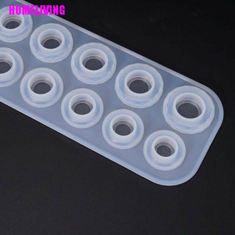 Khuôn Silicone Làm Trang Sức Hình Nhẫn 14 Lỗ