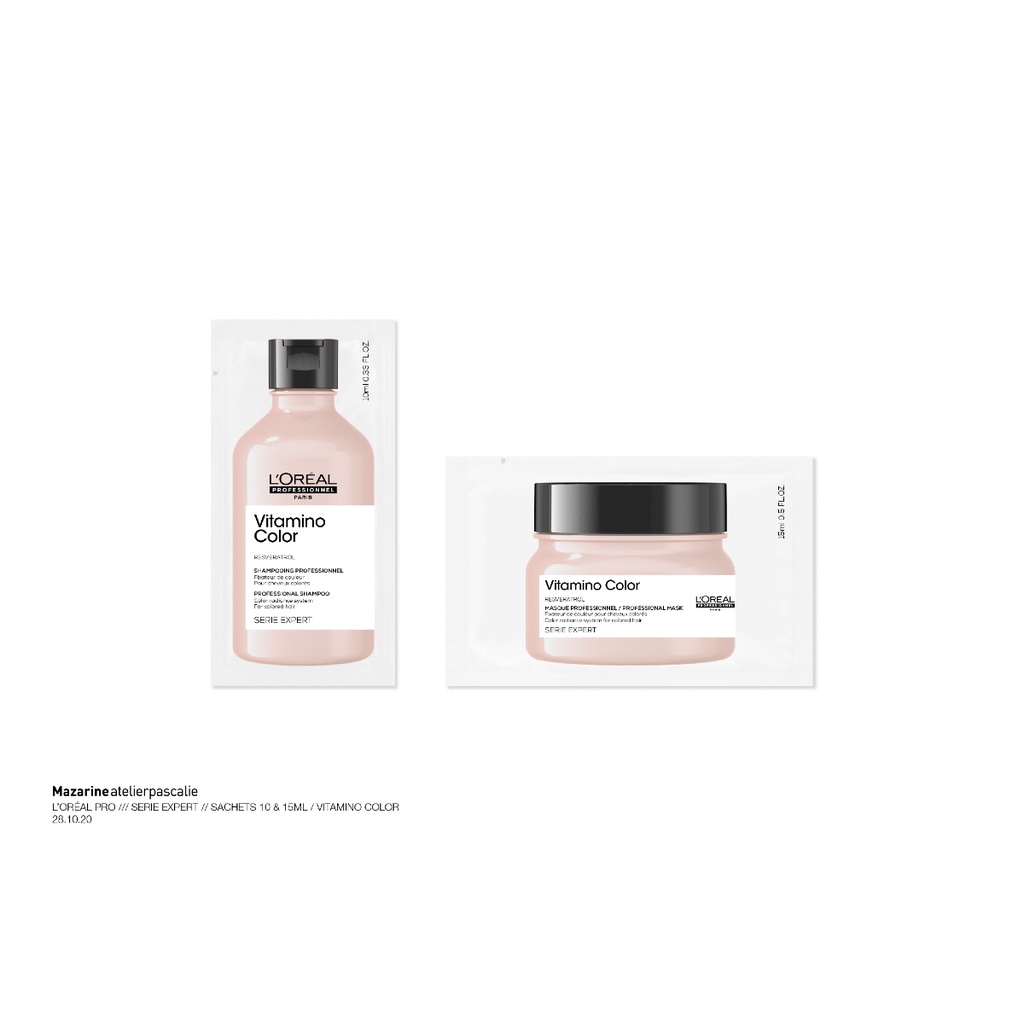 GIFT_Combo 4 dầu gội L'Oréal Professionnel bền màu tóc nhuộm Serie Expert Vitamino Resveratrol 10ml