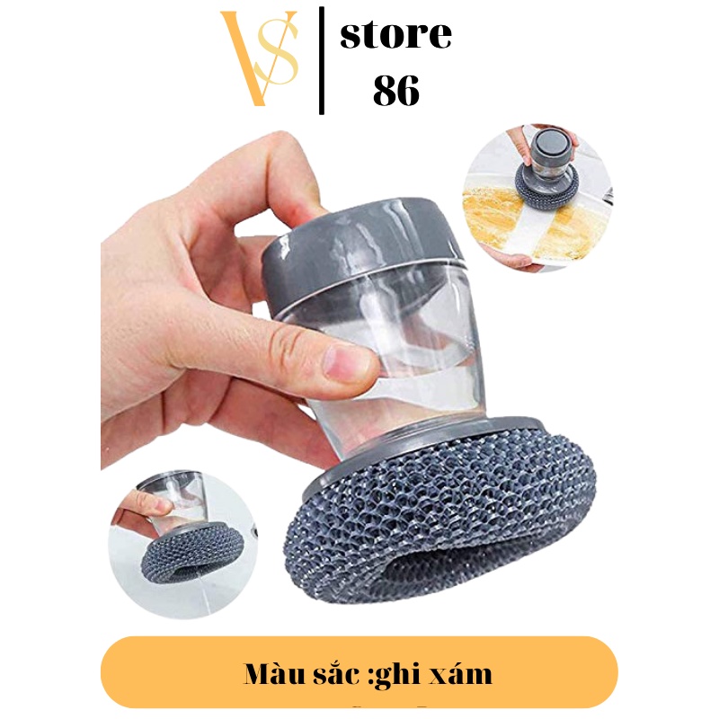 Dụng Cụ Cọ Rửa Đa Năng Cọ Bếp, Cọ Eửa Bát Đĩa Có Bình Chứa Tiện Lợi Cực HOT