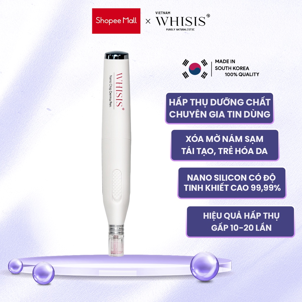 Máy Đẩy Tinh Chất WHISIS Nano Chip Derma Pen Xóa Mờ Sạm Nám, Tái Tạo Da