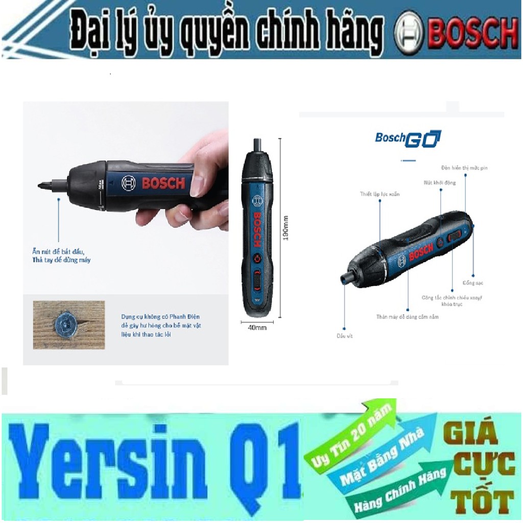 Máy vặn vít Bosch Go Gen 2 (2 mũi/32 mũi)