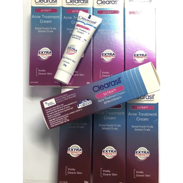 Kem hỗ trợ giảm mụn Clearasil Acne Treatment Cream 20g. Made in Úc 🇦🇺