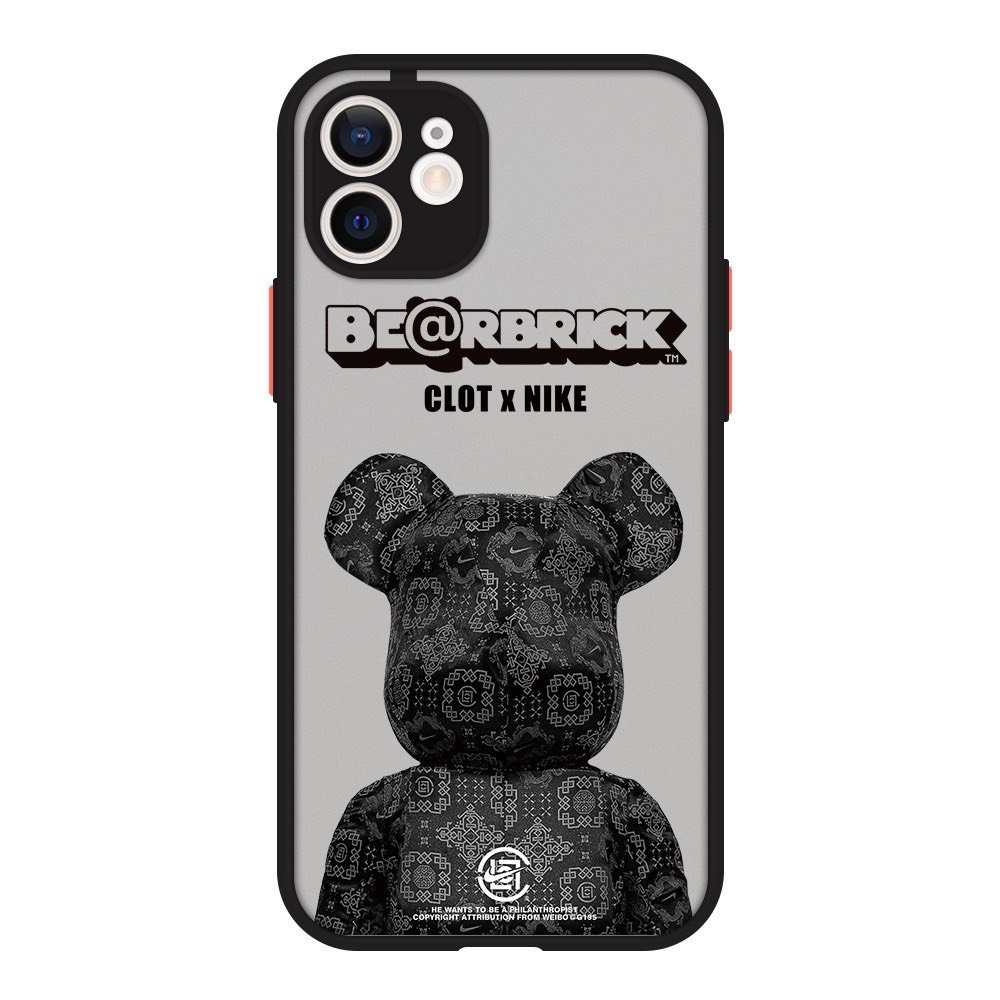 Ốp Iphone Lưng Nhám,Chống Bẩn,Bảo Vệ Camera Gấu BEARBRICK,Kaws 7Plu,8Plus,x,xs,xsmax,11,11promax,12,12promax,13,13promax
