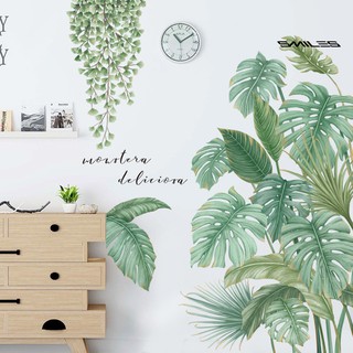 2 Miếng Dán Tường Hình Lá Cây Nhiệt Đới