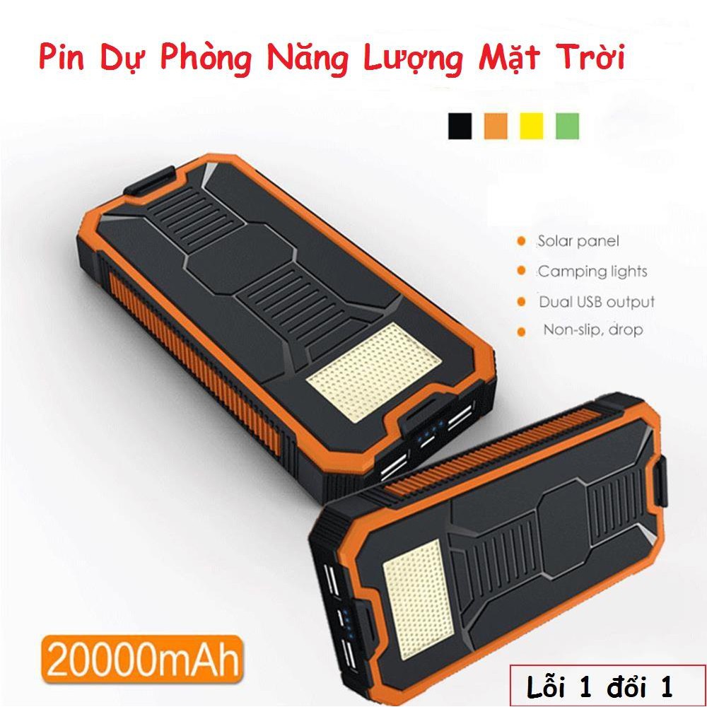 Sạc Dự Phòng Năng Lượng Mặt Trời 20000mah