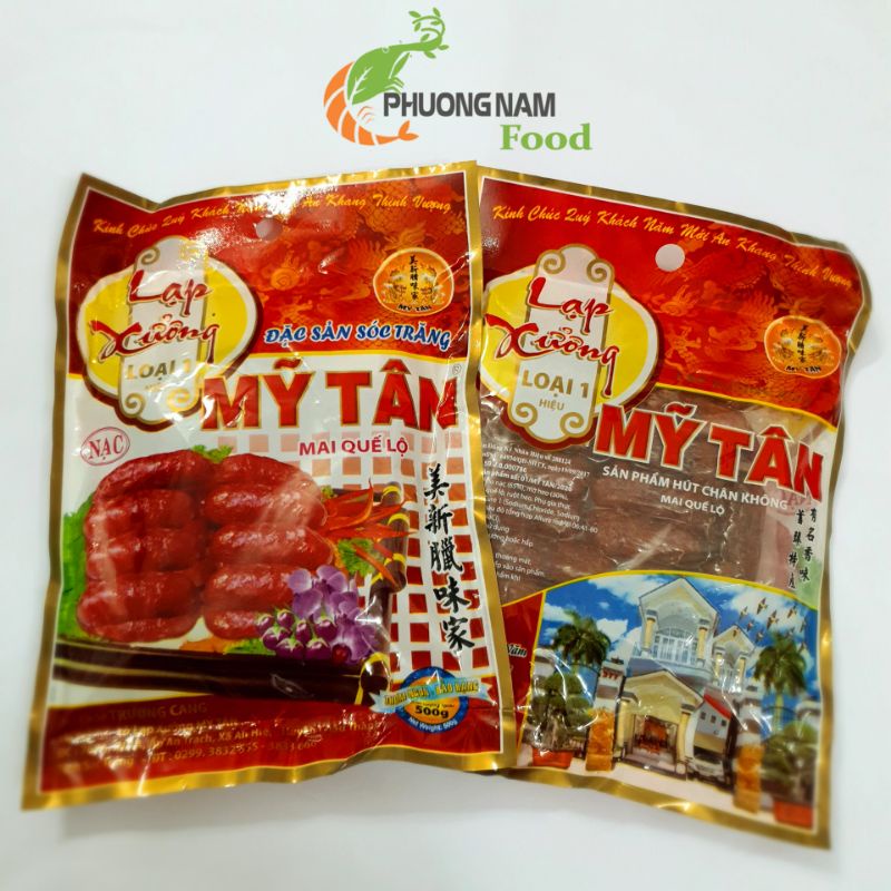 Lạp xưởng Mai quế lộ 500g, hiệu Mỹ Tân (tiêu thịt), đặc sản Sóc Trăng, ATVSTP